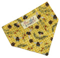 Fall Bee Dog Bandana – Bumblebee & Pinecone Handmade Pet Bandana